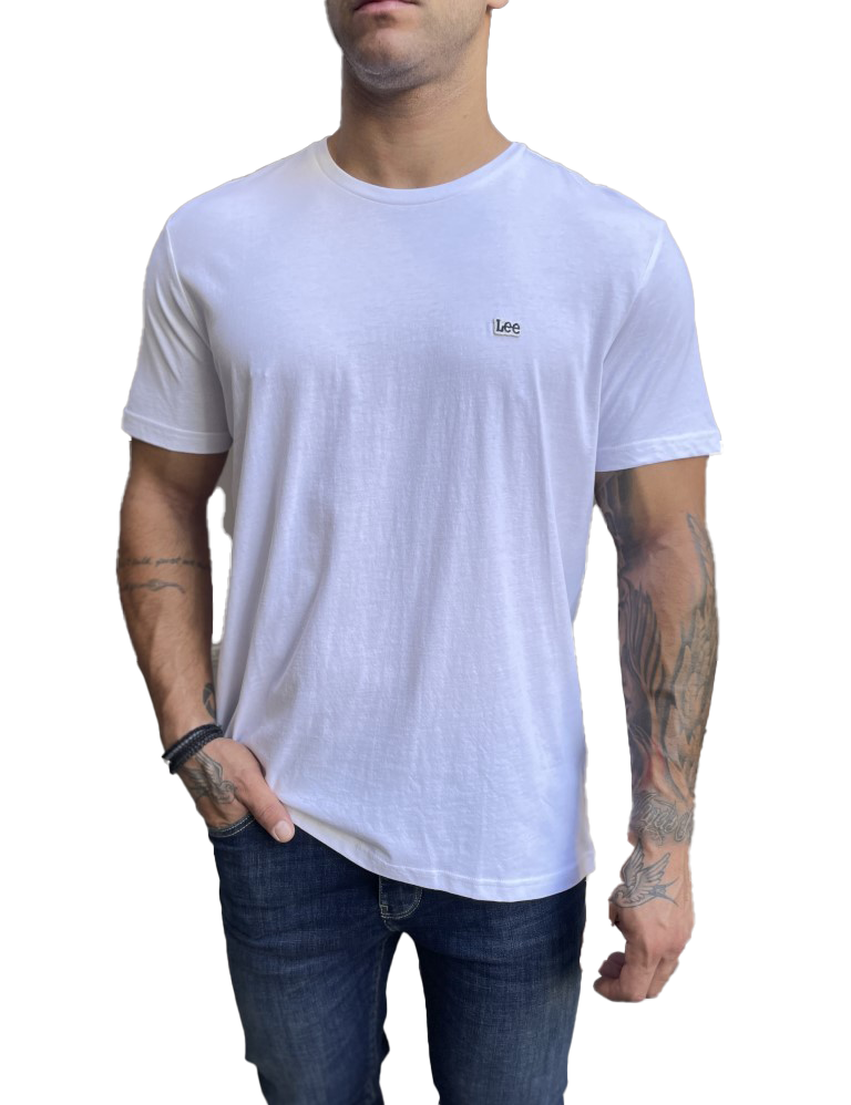 Lee ανδρικό μπλουζάκι λευκό SS Pach Logo Tee L60UFQ12 φωτογραφία